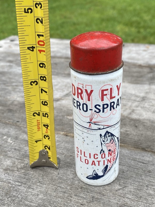 RARE ANTIQUE DRY Fly Fishing Aeresol Dry Fly Aero-Spray Silicone Floating