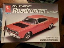 Amtertl 1968 Plymouth Roadrunner Vintage Usa Made Model Kit New Open Box