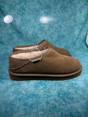 Bearpaw Shearling Lines Mule Men s Brown Low Top Suede Slip On Shoes Size 10