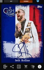 DIGITAL CARD 2025 TOPPS WWE SLAM CLASH IN PARIS ICONIC SETH ROLLINS BLUE MOTION