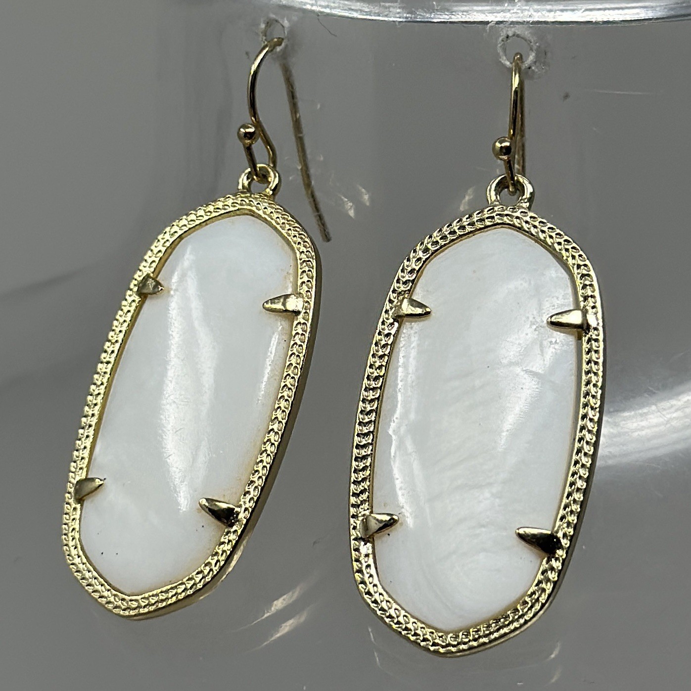 Kendra Scott White Abalone Shell Dangle Earrings … - image 5