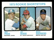 1973 Topps Baseball Card #607 Rookie Shortstops Pepe Frias. rookie card picture