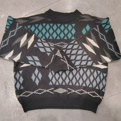 90's Gitano Chunky knit on cool pattern and color . 