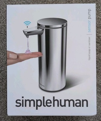Simplehuman Rechargeable Sensor Pump 9 Oz Liquid Soap Dispenser NEW Polished SS