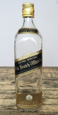 1960-70 Johnnie Walker Liquor Bottle Black Label Extra Special Old Scotch Whisky