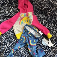 Looney Tunes Tweety Outfit 2PC Set 18M Baby Girl Toddler NWT Rainbow Warner Bros