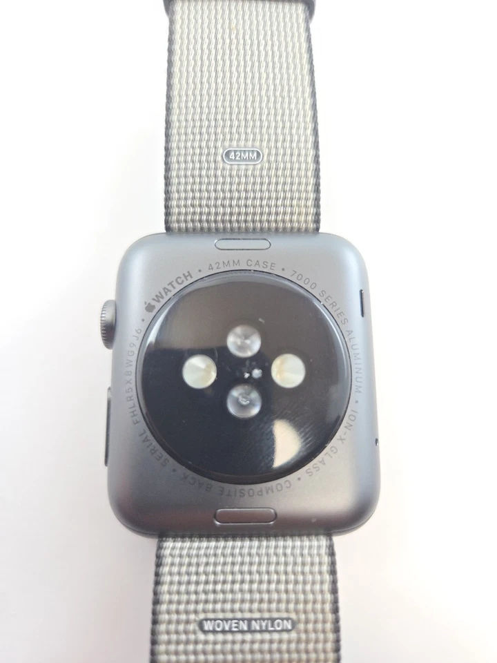 Apple Watch Sport 1 Gen 42mm Aluminum Case Ion-x Glass Composite Back WR- IPX7 - Image 4 of 4