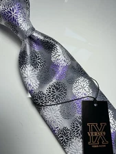 NWT VERSE 9 MULTI COLOR GEOMETRIC STYLE PRINT SILK DESIGNS NECK TIE & HANKY