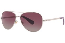 Kate Spade Avaline2/S YB7/JR Sunglasses Women's Silver/Polarized Burgundy 58mm