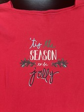 Talbots Christmas Red night gown knit Medium Cozy and Comfy NWT