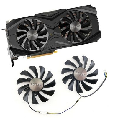 1Paar Grafikkartenlüfter für ZOTAC GTX1080ti 1080 1070ti 1070AMP Edition Schwarz