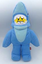 LEGO Minifigura 2019 Hombre Tiburón Traje Hombre Azul 14” Juguete Suave Peluche Usado en Excelente Condición Mandíbulas
