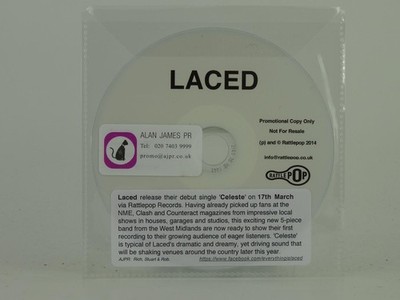 LACED CELESTE (D7) 1 Track Promo CD Single including Plastic Sleeve RATTLE POP