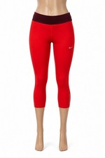 Nike Dri-FIT Women s M Red Cropped Leggings Athletic Workout Running