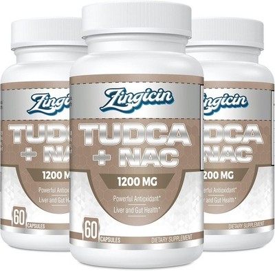 TUDCA with NAC Supplement 1200mg - 180 Capsules,Powerful TUDCA Bile Salt Plus
