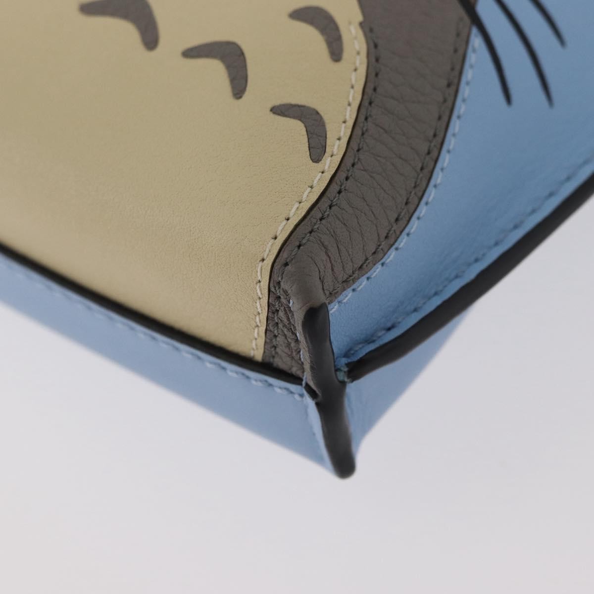LOEWE LOEWE × Studio Ghibli My Neighbor Totoro Pouch Leather Blue