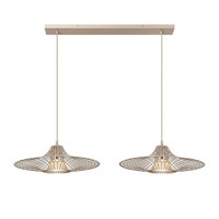 HäNgelampe Stahl Taupe HöHenverstellbar L:120 Cm E27 Pendelleuchte Esszimmer