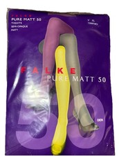 NEW FALKE Pure Matt 50 Tights Rosemary 50 Den Semi Opaque Matte Sz XL