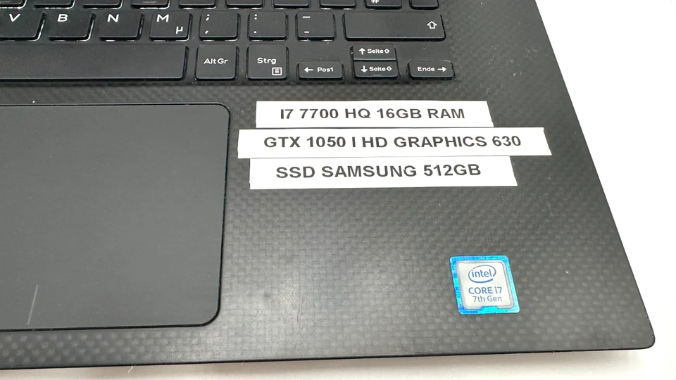 Dell XPS 15 9560 – 4K Touchscreen – i7-7700HQ – GTX 1050 – 16GB RAM – gebraucht - Bild 2 von 4