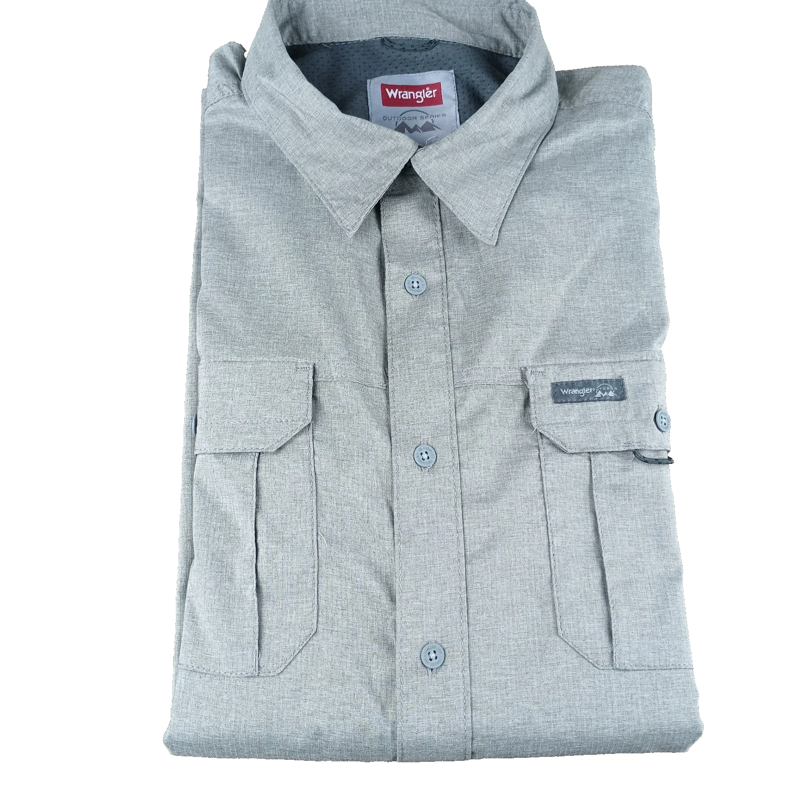 Wrangler Outdoor Series Reg Fit Men's L Long Sleeve Shirt Adj. Sleeve Vented