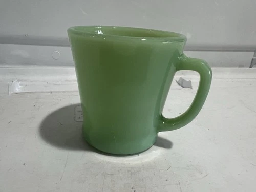 Vintage Anchor Hocking Fire-King Ware Jadeite Green Glass Mug Made In USA