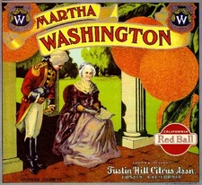 Tustin Martha Washington Orange Citrus Fruit Crate Label Art Print