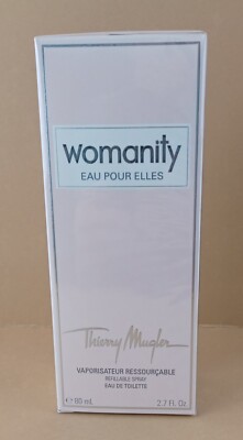 THIERRY MUGLER  WOMANITY  EAU POUR ELLES EDT  80ml  REFILLABLE SPRAY  NEU/FOLIE
