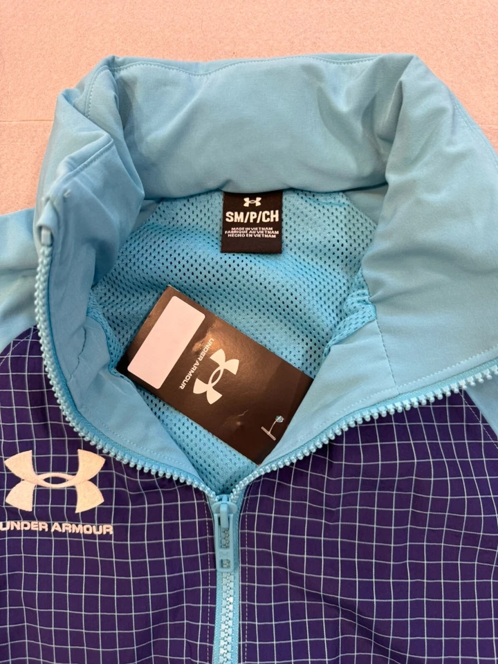 Under Armour Jacket Women's Small New Retro Active Track Windbreaker Hooded - Image 2 of 4