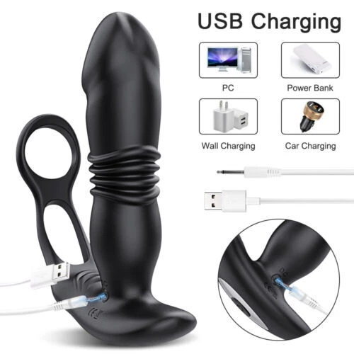 Anal Prostata Massagegerät Vibrator Dildo Stoßfunktion Sexspielzeug für Männer💕 - Bild 8 von 24