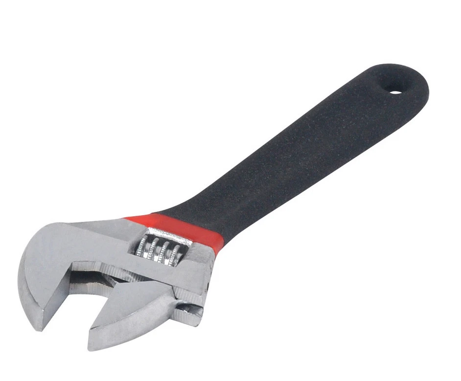 2pc 6" & 8" Inch Adjustable Wrench Shifting Spanner, Steel w/ Cushion Handle NEW - Image 3 of 4
