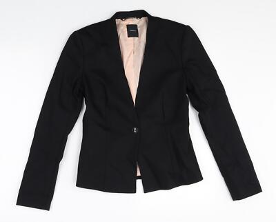 Vanilia Damen Blazer schwarz Acetatmischung Größe 8