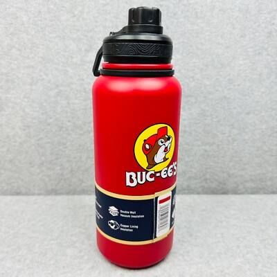 BUCEES Surge Water Bottle by Yukon Outfitters 32 oz New Red Stainless Insulated