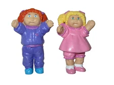 2 Vintage 1984 Cabbage Patch Kids Toy Figures 2.75 Inches PVC