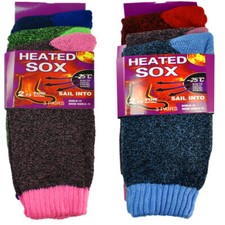 6 Pairs Womens Winter Warm Work Thermal Heated Heavy Duty Boots Socks Size 9-11