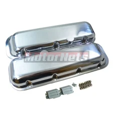 BBC Big Block Chevy Short stock No Hole Polish cast Aluminum Valve Cover 454 396