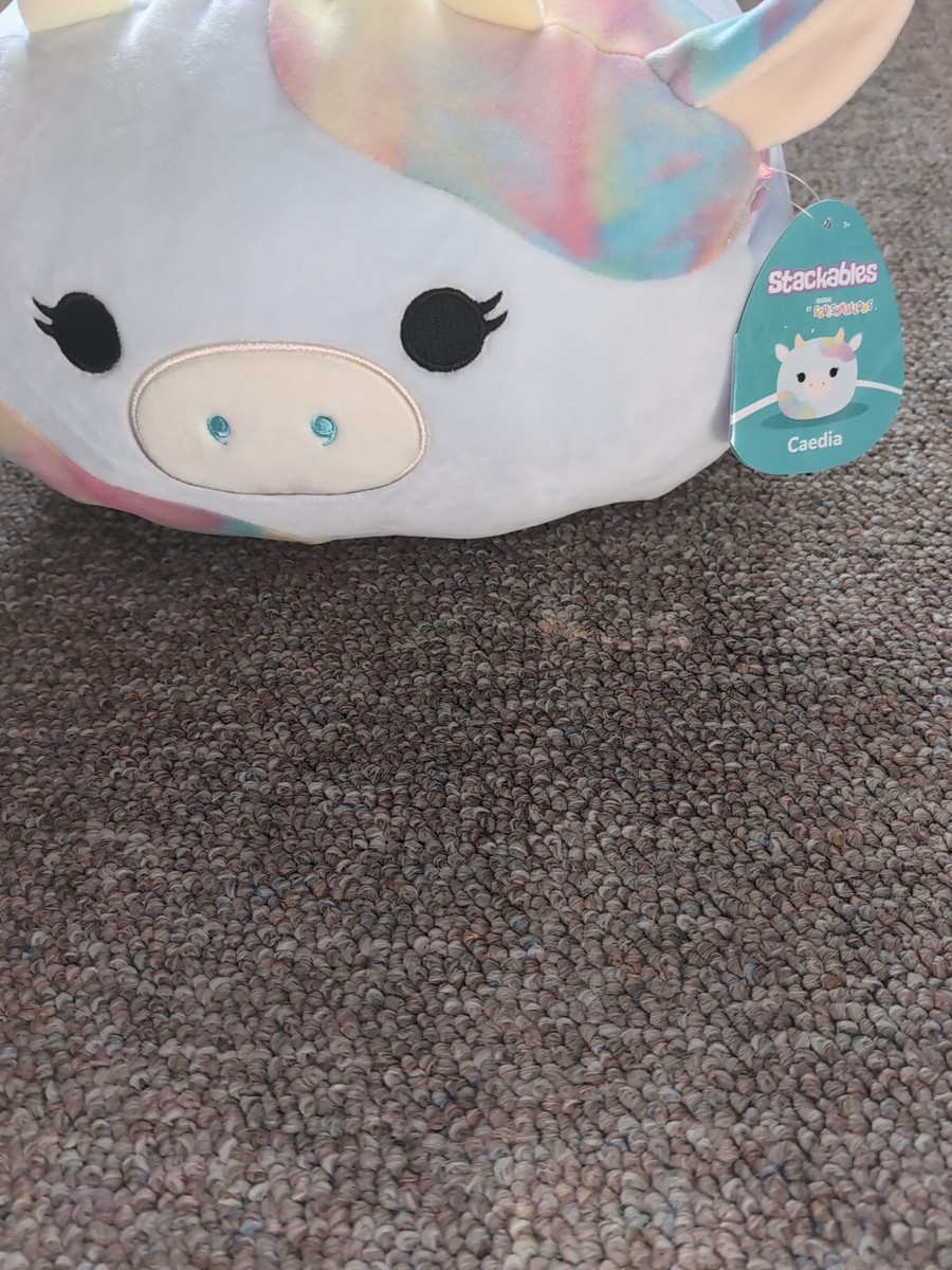 Squishmallows Official Caedia Cow Plush - 11 Inch Stackable Super Soft Toy
