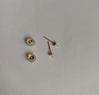 a pair 18K Solid Yellow Gold Ear Stud Earring Post Findings Jewelry Accessories