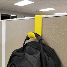 Heavy Duty Cubicle Hook | 3" Coat/Backpack hook | Hang purse, backpack, coat