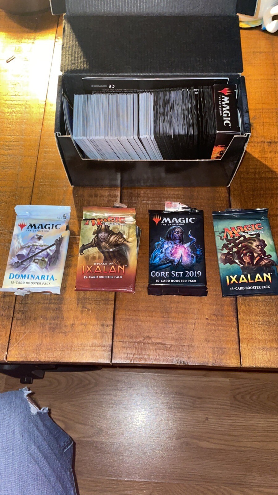 MTG lot Cards, Boxes, Sleeves. Possible Rares. White Border Cards