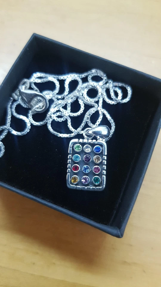 Collar Hoshen para Mujer Plata de Ley Joyería de Diseñador 12 Tribus de Israel Foto 2 de 4