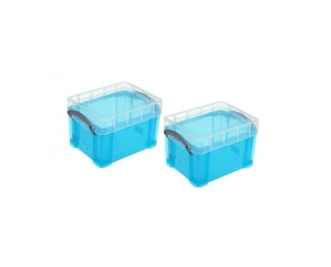 Really Useful Box 3 Litre Pack of 2, Assorted Colours, CD Storage