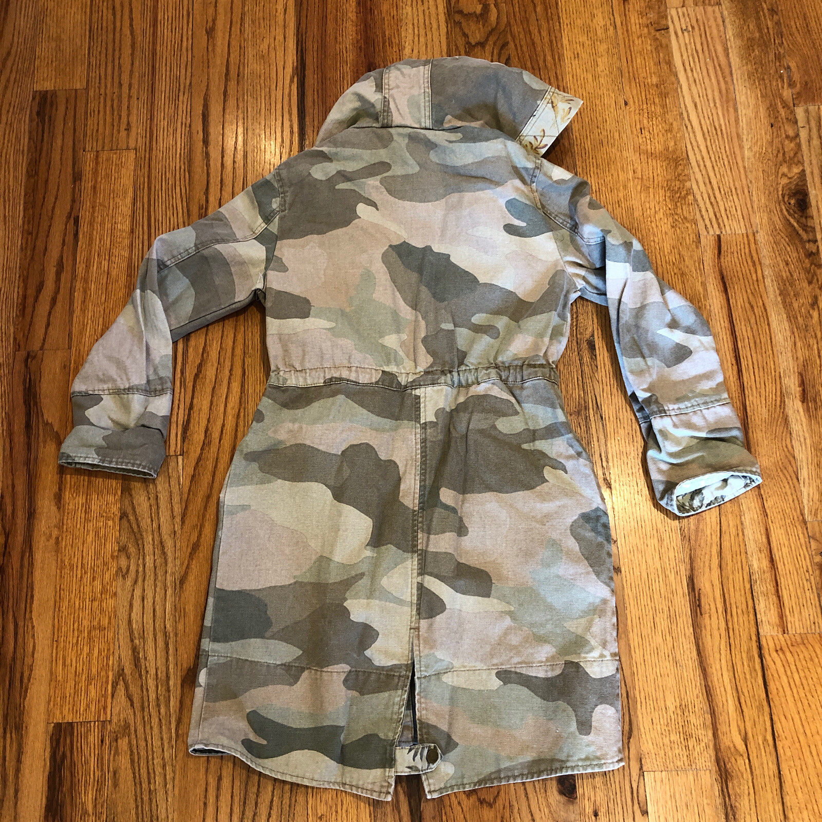 Anthropologie Green Camo Jacket Womens Size XS Camouflage Canvas Coat