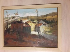 Bonanomi Arturo Quadro .Paesagio di Savona,olio su tela,misure Opera 70×50 cm