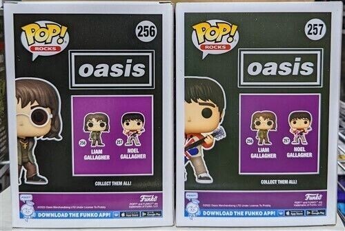 FUNKO POP ! ROCKS OASIS - LIAM GALLAGER (256) E NOEL GALLAGHER (257) SET 2 FUNKO - Imagen 8 de 8
