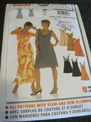 BURDA MISSES Close Fitting DRESS 8227 Sewing Pattern Easy PLUS UNCUT