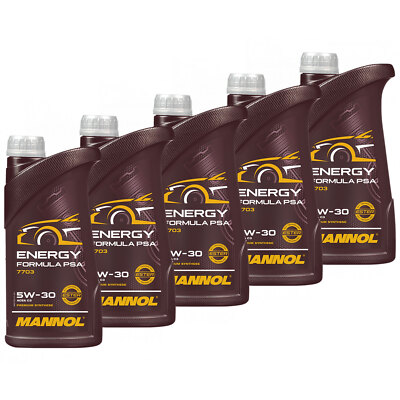 Motoröl Motor Öl MANNOL 5W-30 Energy Formula PSA 5 X 1 Liter für Mercedes VW