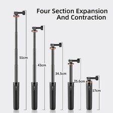 For DJI OSMO POCKET 3/Action 4 Extension Stick Camera Extension Selfie Stick