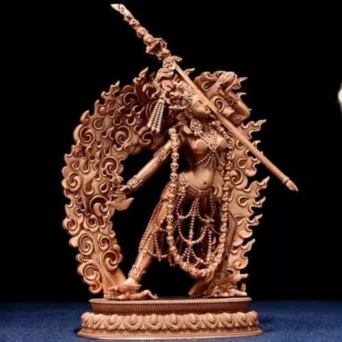 Exquisite Red Copper Carving Vajrayogini Buddha Statue Tibet Buddhism Statue - Picture 1 of 10