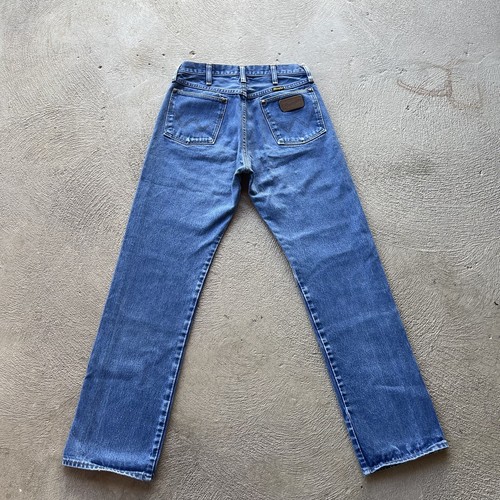 Vintage Wrangler Jeans Mens 28x32 Blue 13MWZ Straight Denim Pants Western Work - Picture 2 of 13