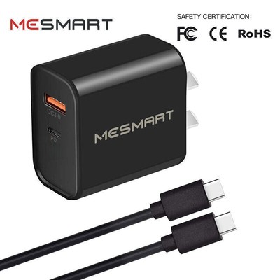 20W For iPad Pro iPhone 16 Pro Max Plus Fast USB+Type C Wall Charger Cable Cord